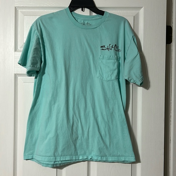 Men’s Teal Salt Life T-Shirt Size: Large - Picture 2 of 3